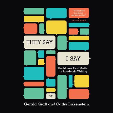 They say i. Writing support and readings that demystify academic writing, reading, and research, 'They Say / I Say' with Readings, The Moves That Matter in Academic Writing, Gerald Graff, Cathy Birkenstein, 9780393542370 
