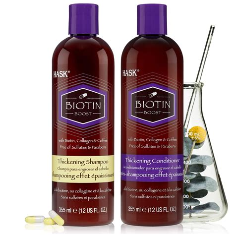 Thickening shampoo and conditioner. These days, thickening shampoos are a dime a dozen, most of which contain ingredients like biotin, saw palmetto, caffeine and a veritable cornucopia of … 