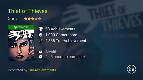 Thief of Thieves Achievements TrueAchievements