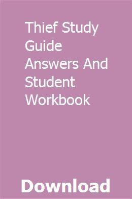 Thief study guide answers and student workbook. - Die strasse der piloten in wort und bild.