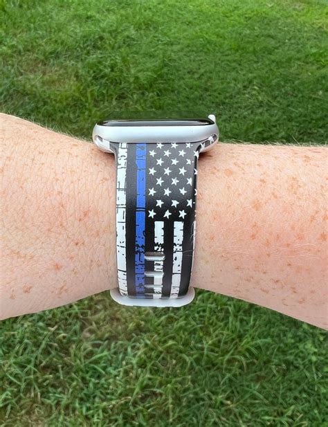 Thin Blue Line Watch Band - Etsy