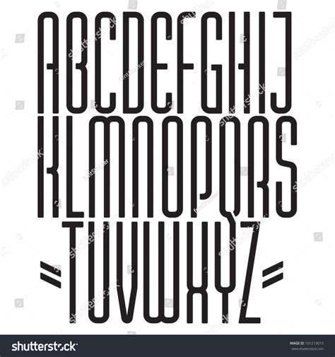Thin Vector Font. Ultra Condensed Decorative Typeface. Modern Slim Type