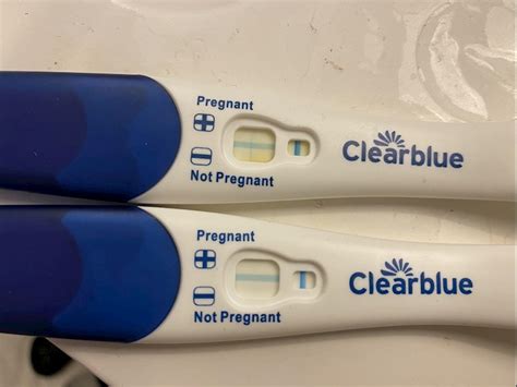 According to Med-Health.net, one visible line on a pregnancy test means the test is negative and that the woman is not pregnant. Two visible lines mean the test is positive and the woman is pregnant.. 