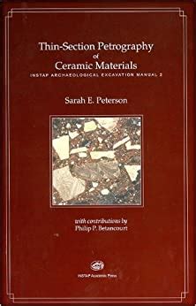 Thin section petrography of ceramic materials instap archaeological excavation manual. - Solución cuántica de peskin y schroeder.