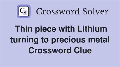 Thin sheet of precious metal - crossword puzzle clue