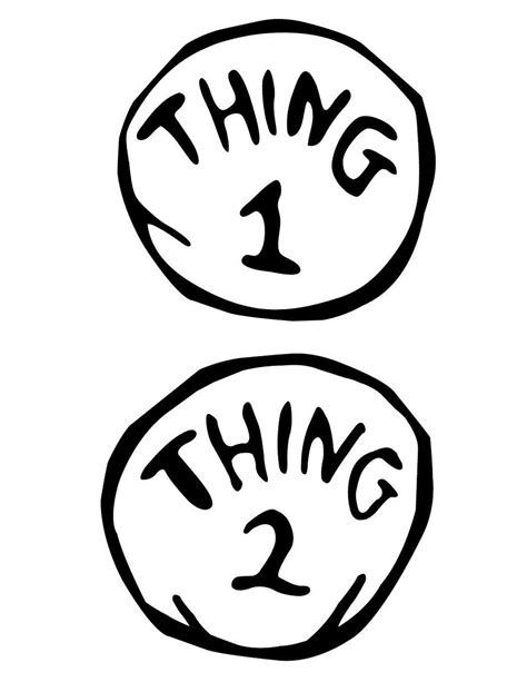 Thing 1 And Thing 2 Printable Templates
