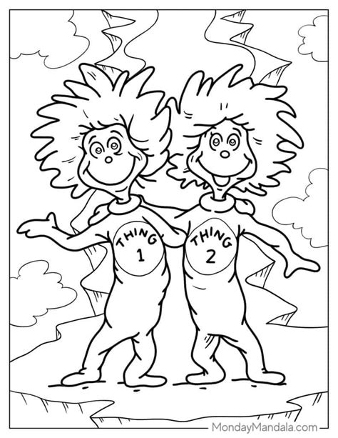 Thing 1 Coloring Page