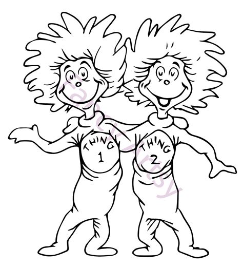 Thing 1 and thing 2 clipart black and white. Download or print this amazing coloring page: Thing 1 And Thing 2 Black And White Clipart - Clipart Kid 