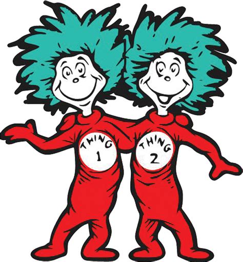 Thing 1 thing 2 clipart. Thing 1 And Thing 2 Printable Clip Art What better pair of characters to grace an infant onesie than the cheeky Thing 1 and Thing 2 from Dr Seuss's Cat in the Hat. Description from picture-of-thing-one-and-thing-two-2879.calaminol.biz. 