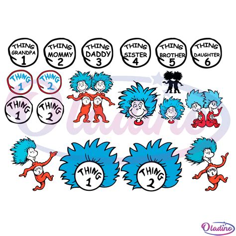 Thing One And Thing Two Svg, Dr Seuss Svg, Thing 1 Thing 2 Svg …