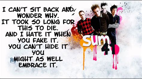 Things I Want lyrics by Sum 41 - original song full text. Official ...