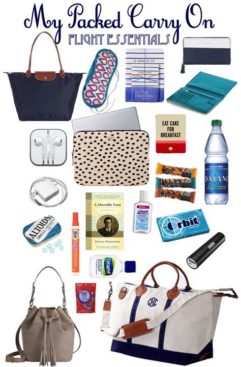 Things to carry in flight