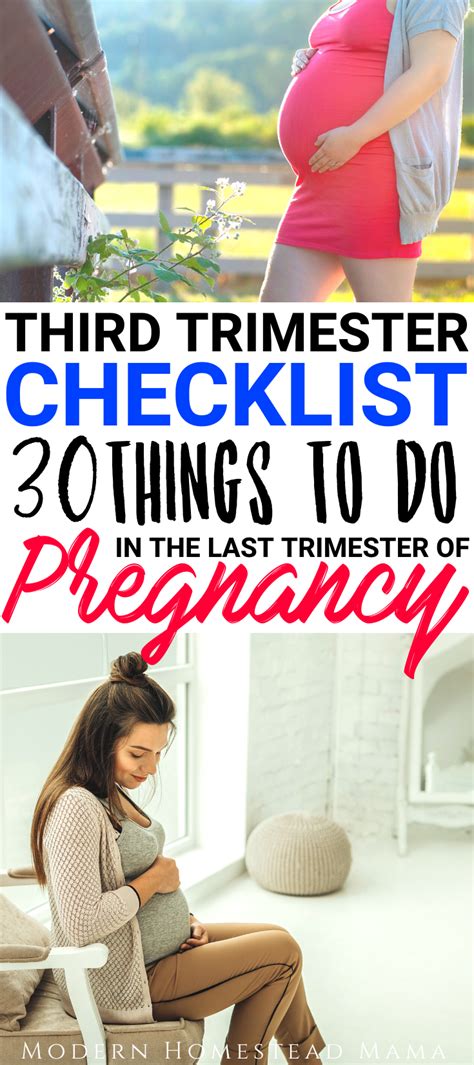 Things to do in last trimester