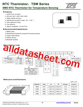 Thinking Electronic Industrial TSM1A103G34D2RZ - Datasheet …