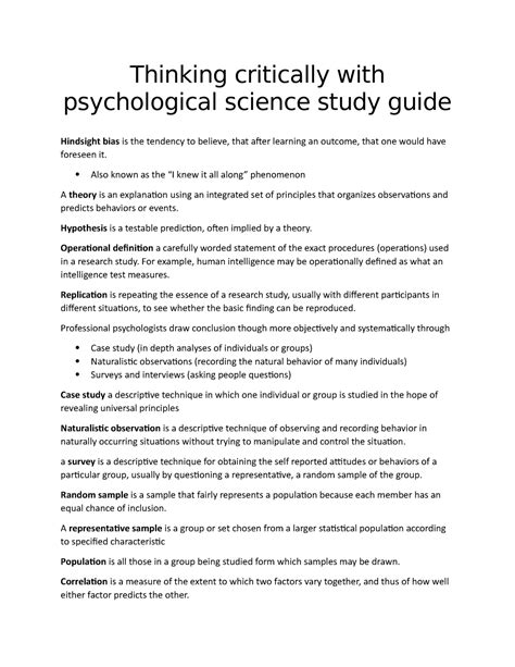 Thinking critically with psychological science study guide. - Game guide for lego batman 2.