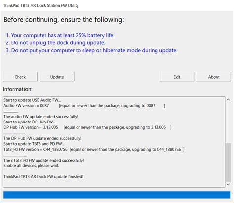 Thinkpad thunderbolt 3 dock gen 2 firmware update.  Ensure the dock cable i...