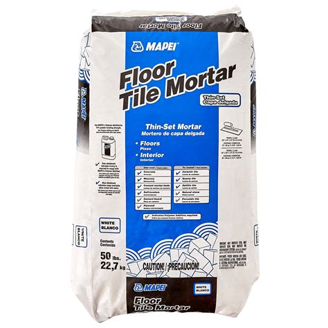 mortar (formerly known as "medium-bed mortar") and thin-set mortar for large and heavy tile and stone for interior/exterior floor, wall and countertop installations. This mortar has a high content of unique dry polymer, resulting in excellent adhesion to the substrate and tile. Thanks to MAPEI's High-Hydrated Cement Technology. 