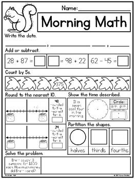 Third Grade Morning Work All Year Teaching Resources TPT