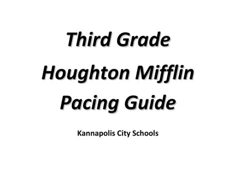 Third grade houghton mifflin pacing guide. - El manual del peluquero spanish edition.