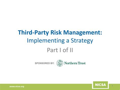 ThirdParty Risk Management Implementing a Strategy