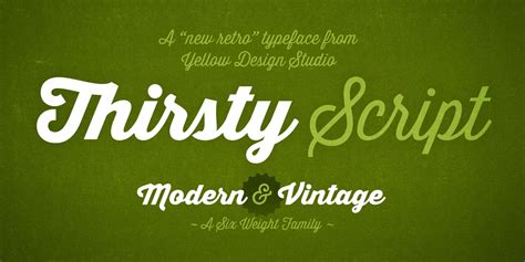 Thirsty Script Extrabold Font Yellow Design Studio FontSpace