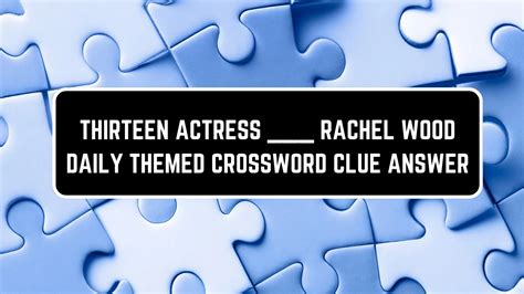 The Crossword Solver found 30 answers to "actress, rachel ___", 7 letters crossword clue. The Crossword Solver finds answers to classic crosswords and cryptic crossword puzzles. Enter the length or pattern for better results. Click the answer to find similar crossword clues . Enter a Crossword Clue. A clue is required.
