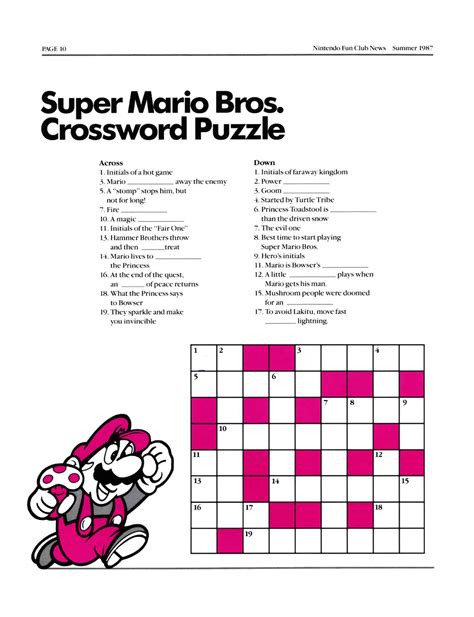 This Crossword Puzzle Is Bs Video Game Forums Printable Video Game