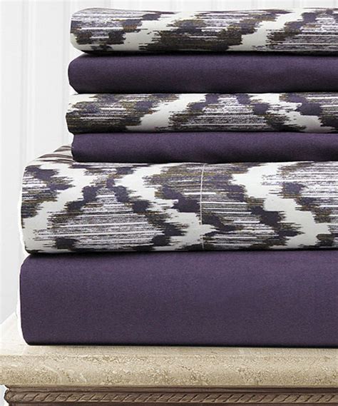 This Geometric Sheet Set by Colonial Home Textiles is perfect! 