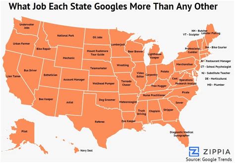 This Surprising Map Shows What Job Each State Googles More …