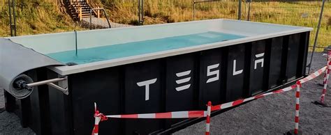 This crazy Tesla Supercharger in Germany has a swimming pool