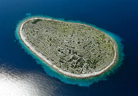 This enigmatic walled island off the coast of Croatia looks like a ...