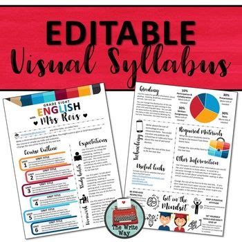 This eyecatching visual syllabus template is sure to grab your