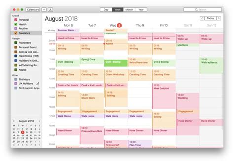 This is an example of calendarblocking in action with my own routine