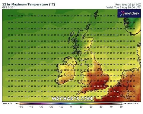 This is when the August heatwave is predicted to arrive in the UK