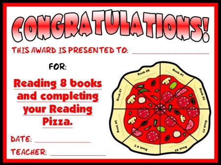 This month, Green Island students read for pizza