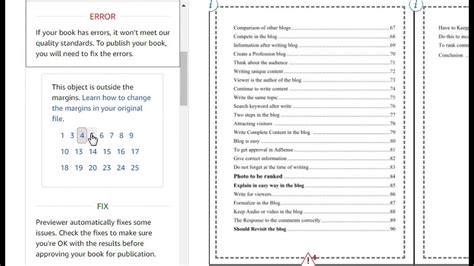 This objects is outside the margins kindle direct publishing ... - YouTube