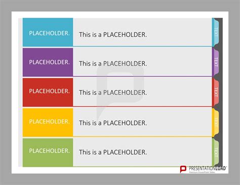 This set of predesigned Index Tab templates for PowerPoint helps you to navigate easily through