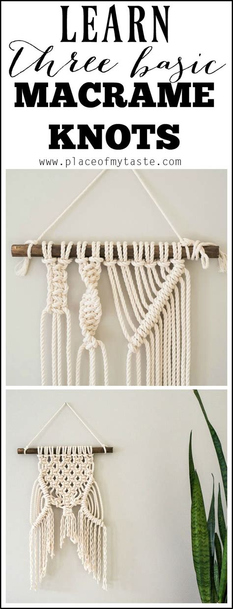 This short video tutorial will show you how to make three basic macrame