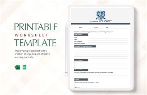 This single-page worksheet (includes printable