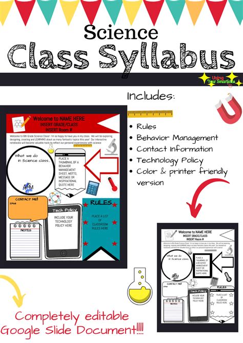 This syllabus is great for back to school. Completely editable