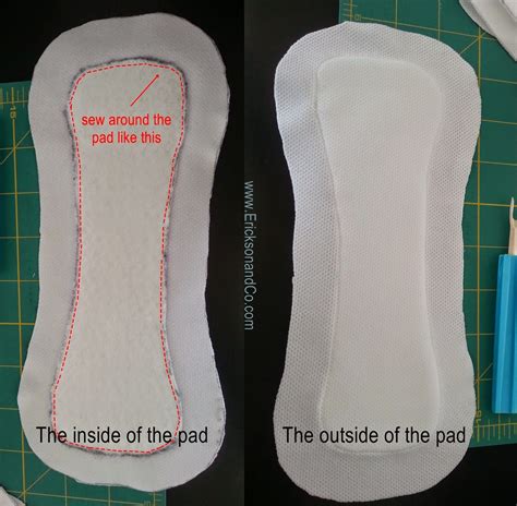 This tutorial and pattern is for a thin reusable menstrual pad. There