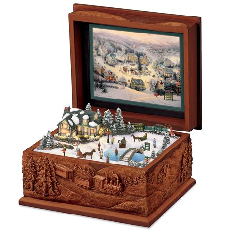 Thomas Kinkade Music & Light Holiday Shaped Cookie Tin