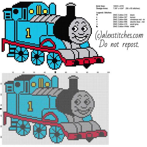 Thomas Tank Knitting Graph