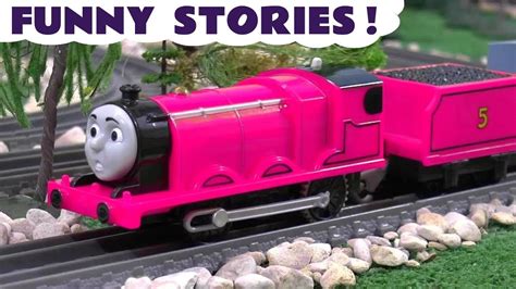 Thomas and pink. Toby. Gordon. Gordon and Toby. James and Toby. (Note: Diesel's bufferbeam is black) Percy, Gordon, and Thomas. James and Spencer. Bridget Hatt and her friends. 