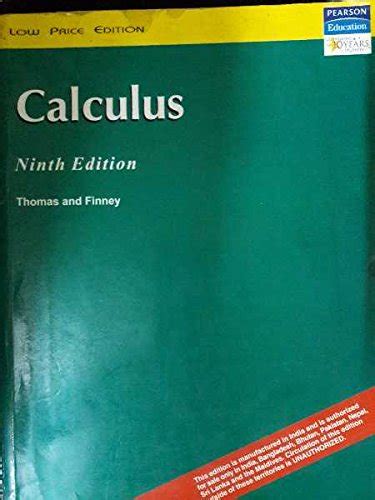 Thomas finney calculus solution manual 9th edition. - Generale paolo spingardi ministro della guerra, 1909-1914.