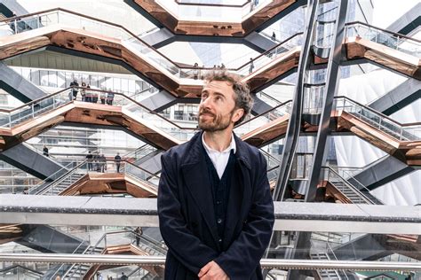 Thomas heatherwick. Thomas Heatherwick, is a polymath British designer of sculpture, furniture and architecture who leaps through boundaries few artists and designers dare to cross. – New York Times. Thomas Heatherwick founded Heatherwick Studio, an architecture and design firm located in London. 