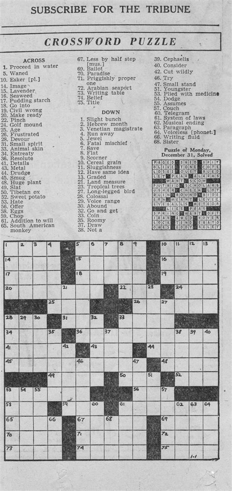 The Thomas Joseph Crossword is available online for free and one can also find them on various crossword solving websites in printable formats. What could excite a crossword fan more than the news that Thomas Joseph Crosswords are available in books like 100 Amazing Crosswords, 100 New Puzzles, and 100 Cunning Crosswords and many more collections?. 