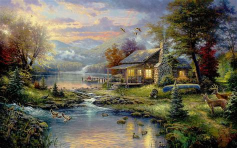 Thomas kincade. Each painting that Thomas Kinkade creates is a quiet message in the home, affirming the basic values of family, faith and the luminous beauty of nature. Village Galleries still has a small inventory of Thoms spectacular Evening Majesty in both the rare Gallery Proof (GP) and Publisher Proof (PP) editions. 
