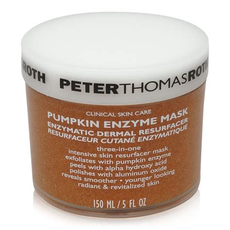 Thomas roth pumpkin mask. The Peter Thomas Roth mask line offers effective solutions for a range of skin concerns. A purifying gel mask made with black Irish Moor mud decongests clogged pores while injecting the skin with essential moisture, vitamins, and minerals while a pumpkin enzyme gel mask provides powerful, triple-action manual, chemical, and enzymatic ... 