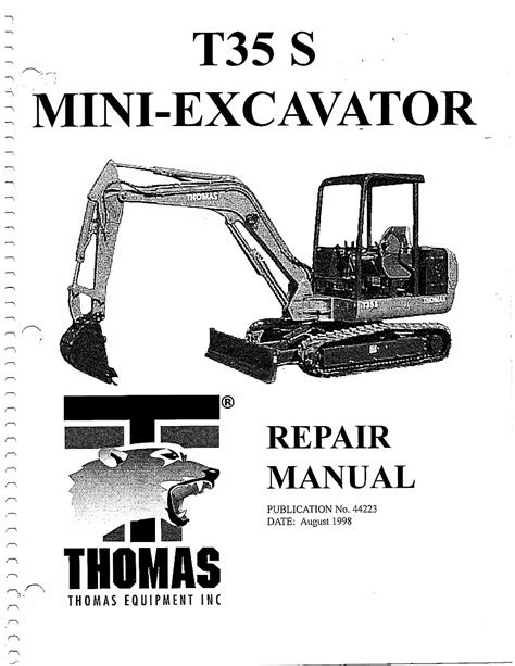 Thomas t35 s mini excavator workshop service repair manual 1. - New holland kobelco e27 2sr mini raupenbagger ersatzteilkatalog handbuch instant.